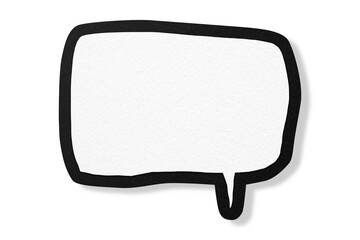 Naklejka premium Black paper speech bubbles separated on transparent background