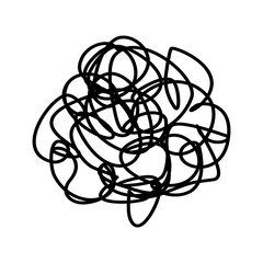 Confusing thoughts icon. flat vector illustration design.