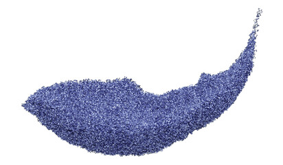 Purple glitter powder isolated on transparent background.