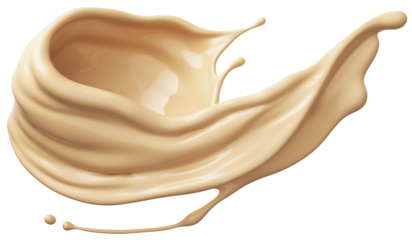 Liquid cosmetic foundation splash.