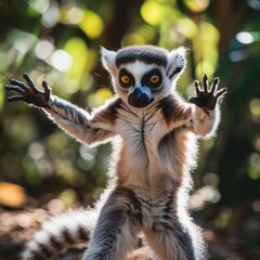 Obraz premium A lemur in the wild