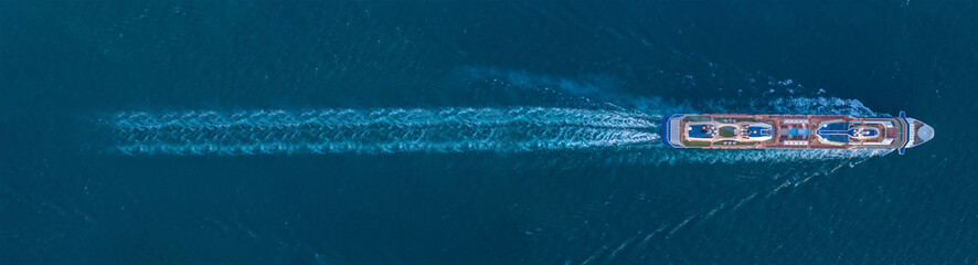 Cruise Ship, Cruise Liners beautiful white cruise ship above luxury cruise in the ocean sea at...