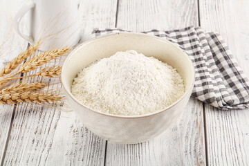 Wheat flour heap for bake