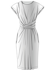 illustrasyon , vector , dress tecnicals drawings ,dress drawings, dress tecicals , rees drawings, trenchcoat drawings, women dress drawings