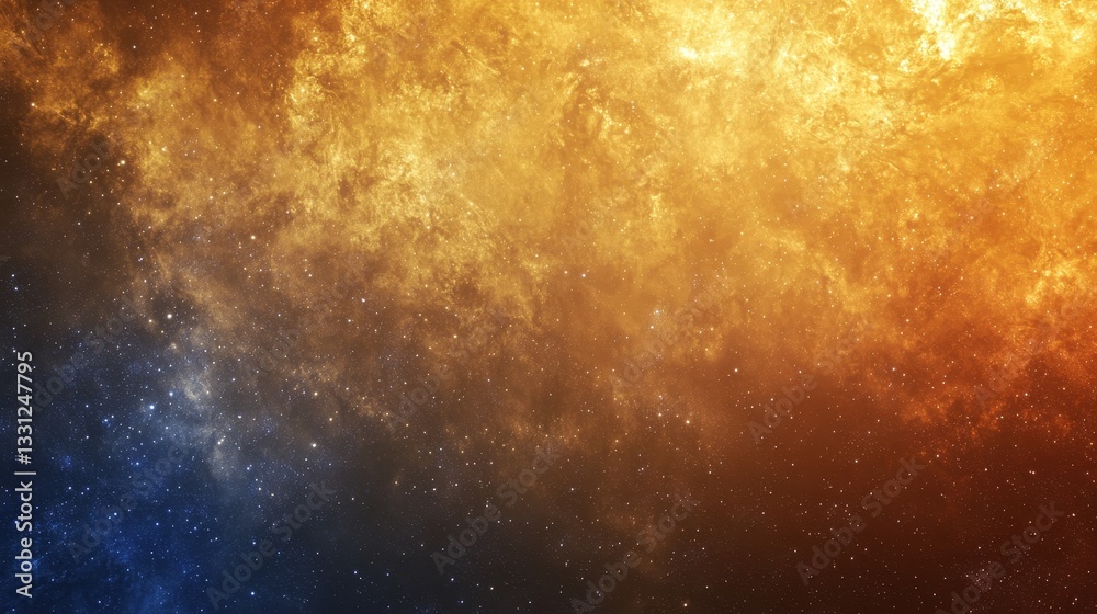 Wall mural galaxy background, with stars and colorful nebula clouds. outer space astronomy image showing an int