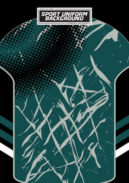 Grunge Abstract Sports Jersey Design &ndash; Editable & Print-Ready Vector for Custom Uniforms