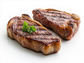 Grilled Steaks with Garnish