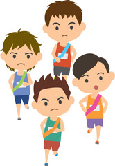 男子駅伝選手のイメージイラスト