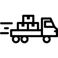 Moving Service Line Icon