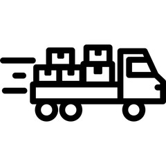 Moving Service Line Icon
