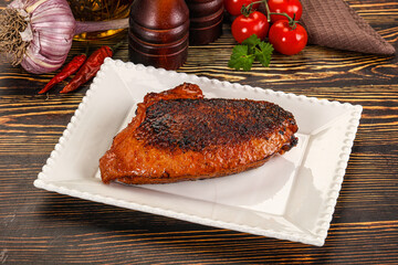 Roasted duck breast in cherry