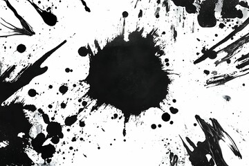 The exuberant splash of ink encircles a captivating focal graphic, evoking a sense of vibr