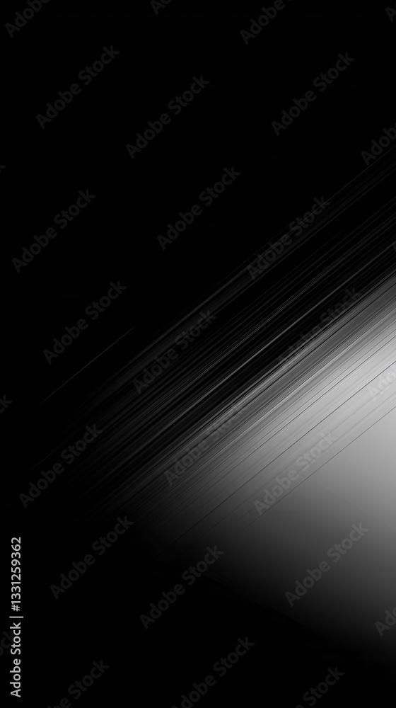 Poster abstract dark gradient background with diagonal lines and spotlight effect.