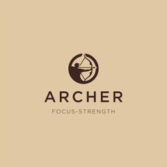 Simple Archer Logo – A clean archer logo symbolizing precision, focus, and strength.