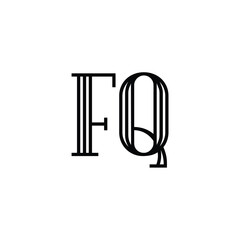 FQ monogram logo design letter text name symbol monochrome logotype alphabet character simple logo