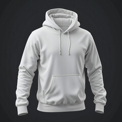 Blank White Hoodie Mockup for Custom Designs and Branding Templates
