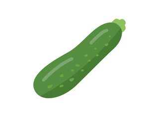 緑色のズッキーニのアイコンのイラスト