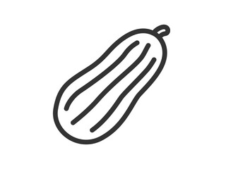 瓜のアイコン（線画）のイラスト