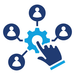 Resource Allocation Flat Blue Icon