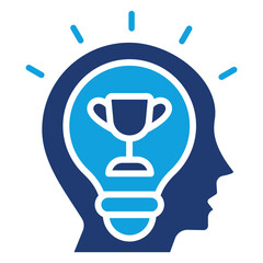 Competitive Intelligence Flat Blue Icon