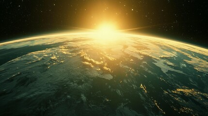 Fototapeta premium Earth Sunrise from Space