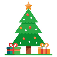 christmas tree with gifts