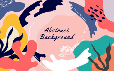 Modern Abstract Background Design, Colorful & Aesthetic Digital Art