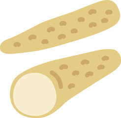 山芋のアイコンのイラスト