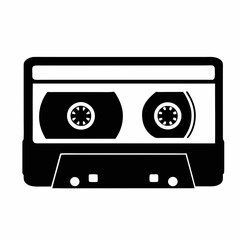 Obraz premium Vintage audio cassette tape isolated on white background