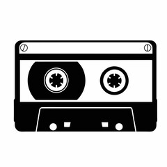 Fototapeta premium Vintage audio cassette tape isolated on white background