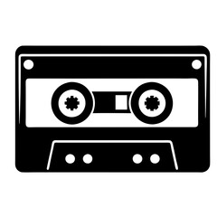 Fototapeta premium Vintage audio cassette tape isolated on white background