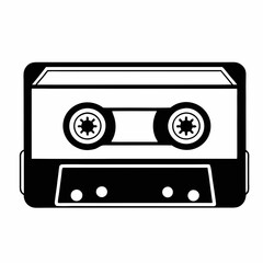 Fototapeta premium Vintage audio cassette tape isolated on white background