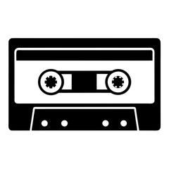 Fototapeta premium Vintage audio cassette tape isolated on white background