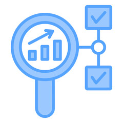 Prescriptive Analytics Blue Icon