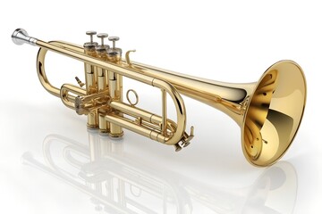 Obraz premium brass trumpet isolated on white
