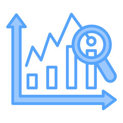Predictive Analytics Blue Icon