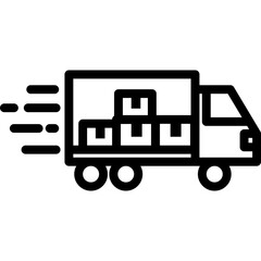 Moving Service Line Icon