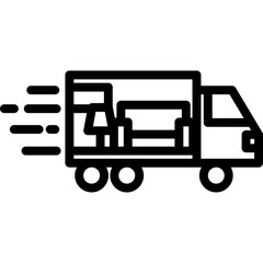 Moving Service Line Icon