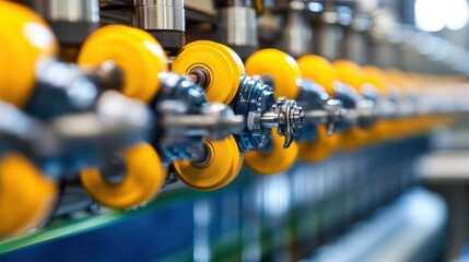 Obraz premium Computer-controlled fabric softening machine processing textile materials