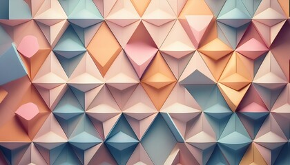 Geometric pattern with triangles and hexagons, muted tones