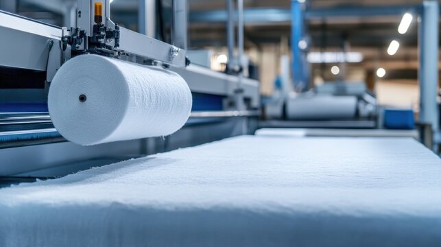 Industrial fabric inspection machine detecting defects in textiles