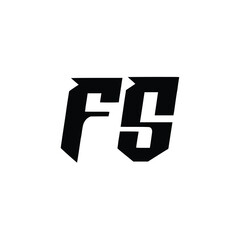 FS monogram logo design letter text name symbol monochrome logotype alphabet character simple logo