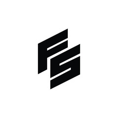 FS monogram logo design letter text name symbol monochrome logotype alphabet character simple logo