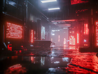 Neon Cyberpunk Alley