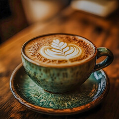 Rustic Cappuccino with Latte Art