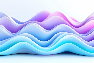 Fototapeta premium Abstract pastel wave landscape