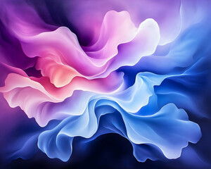 Obraz premium Abstract swirling vibrant pink, purple, and blue fluid art