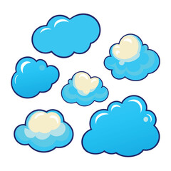 vector clouds set