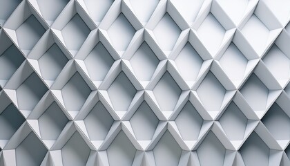 Fototapeta premium Geometric pattern with triangles and hexagons, muted tones
