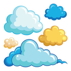 Obraz premium vector illustration of clouds
